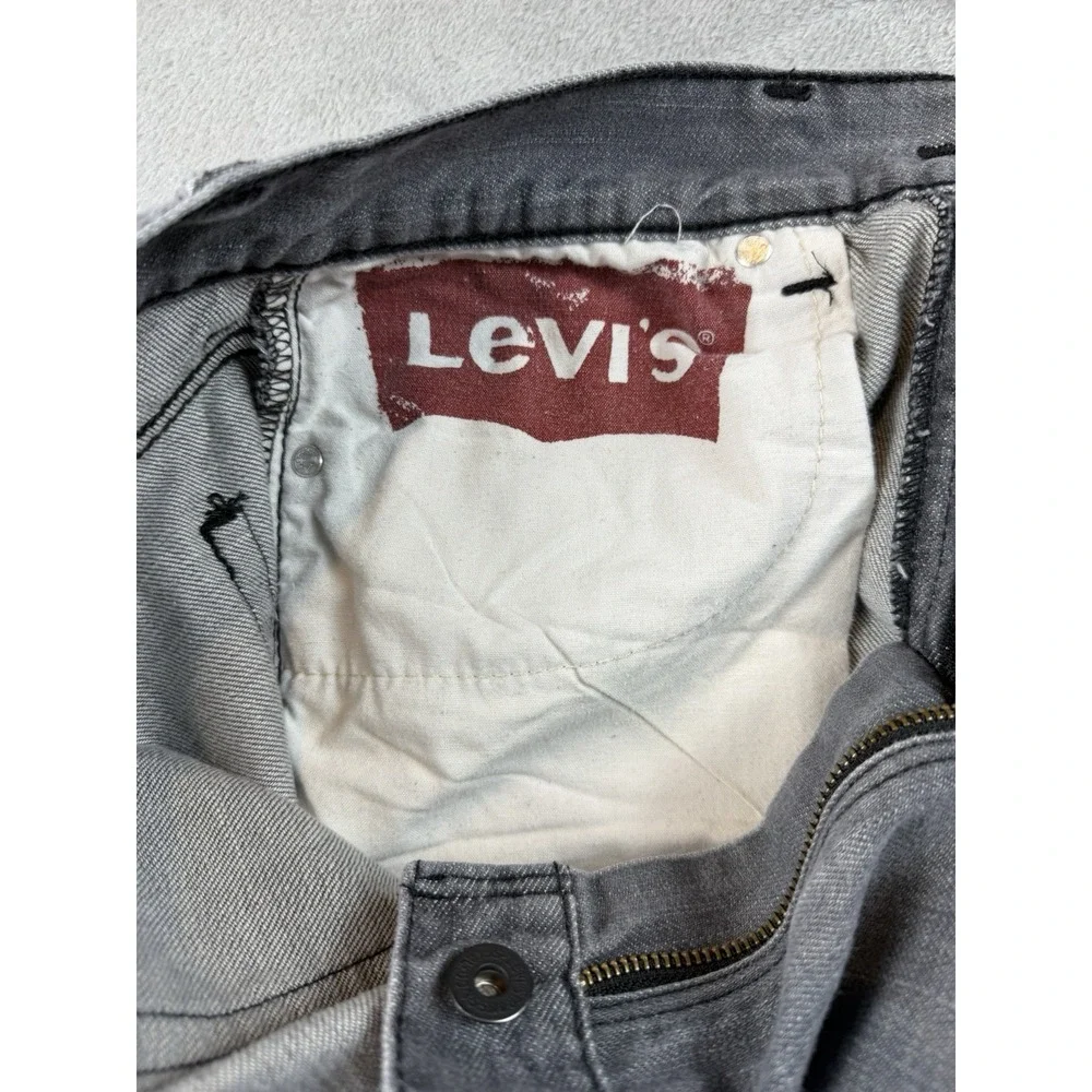 Levis 511 Jeans Mens 34x34 Gray Slim‎ Straight Med Wash (32x30 Altered/Hemmed)